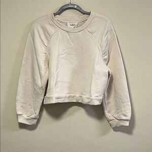 Beige Cropped Sweatshirt